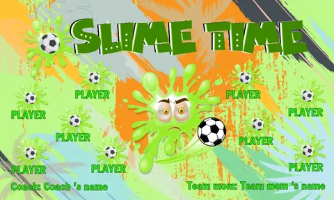 Slime Time Soccer Banner-design-soccer-banner-online