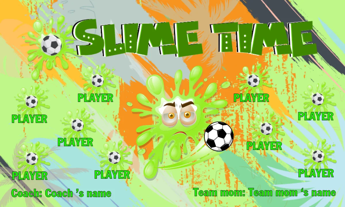 Slime Time Soccer Banner-design-soccer-banner-online