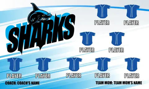 Sharks 5 Softball Banner