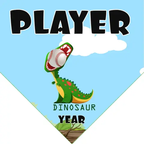 Dinosaurs Softball Banner-softball-banners-templates-images