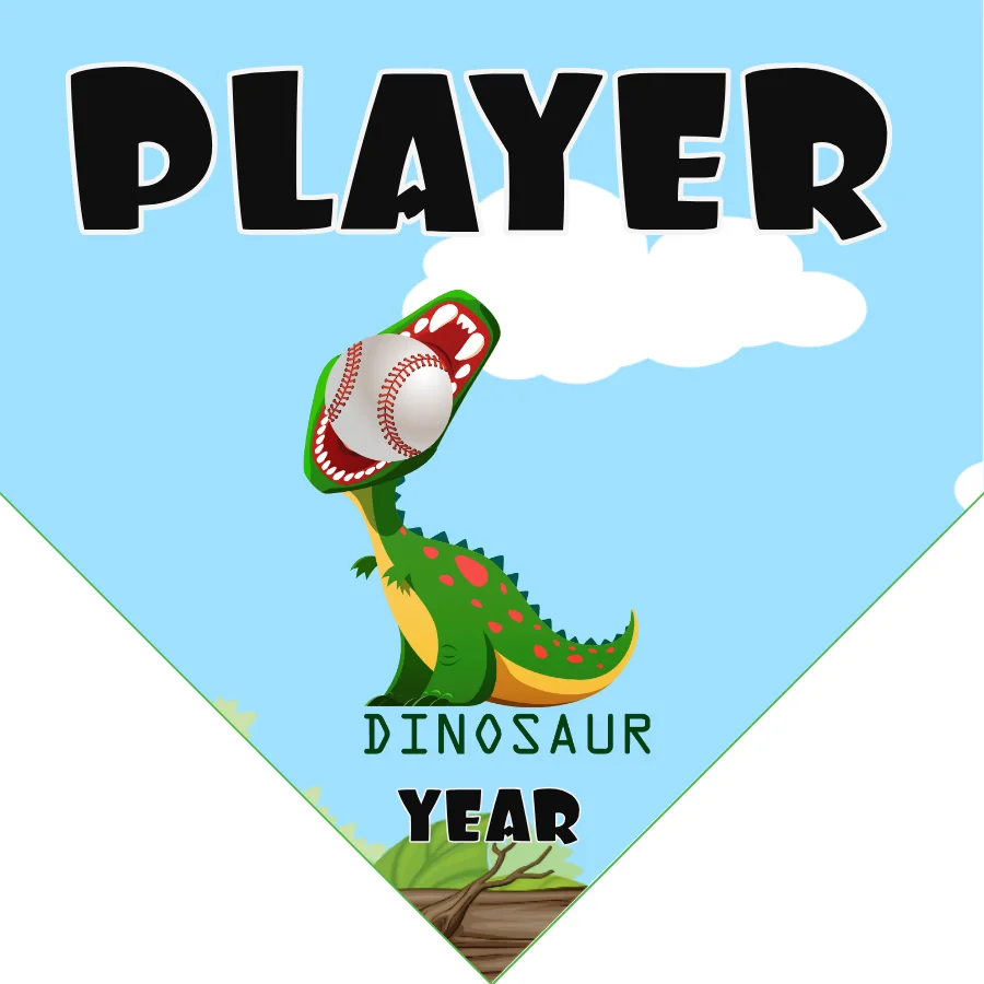 Dinosaurs Softball Banner-softball-banners-templates-images